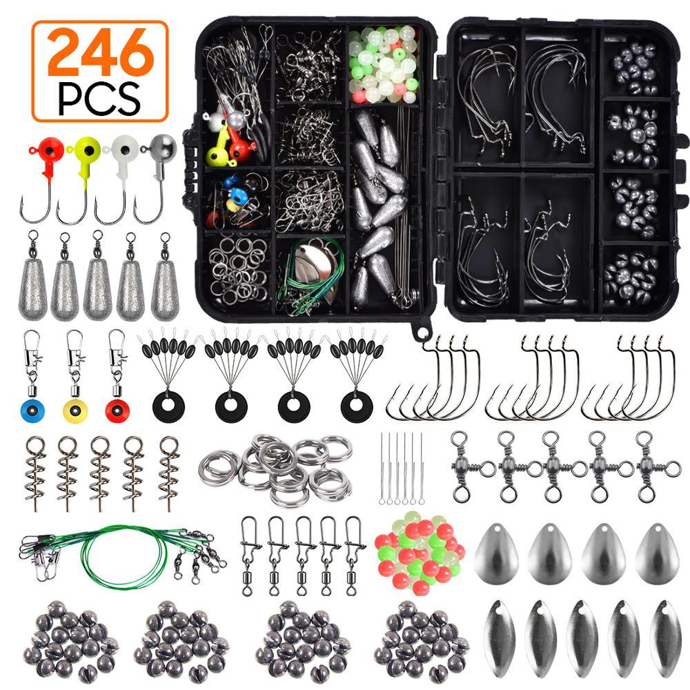 246 Pieces Set Fishing Accessories Bait