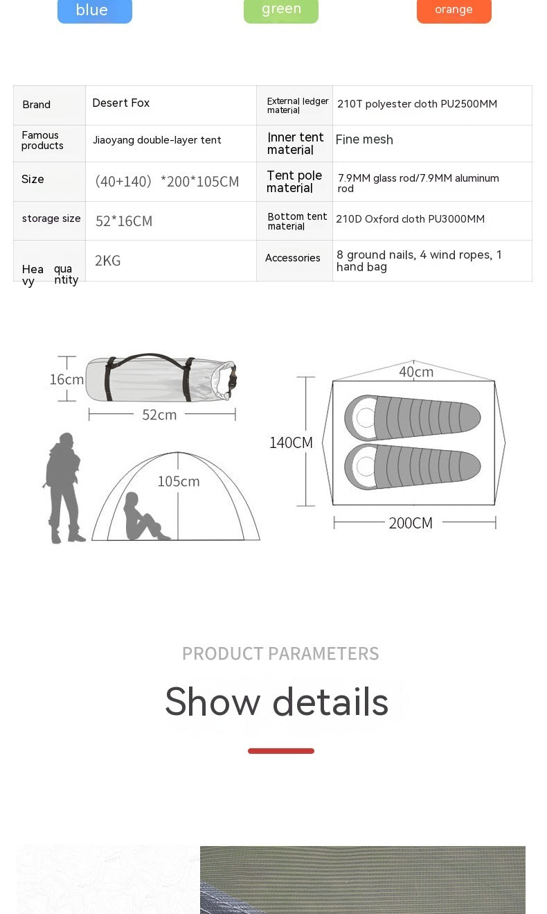 Outdoor Double-layer Camping Tent