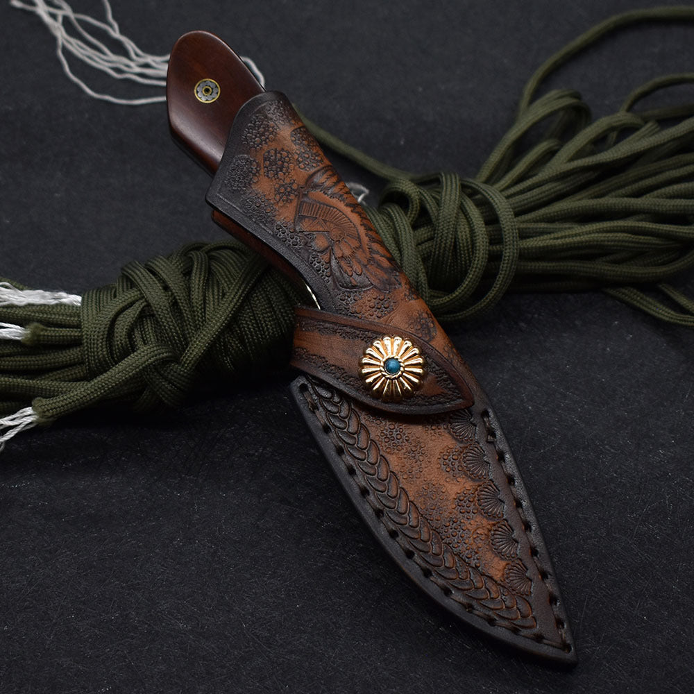 Damascus Steel Camping Hunting Knife
