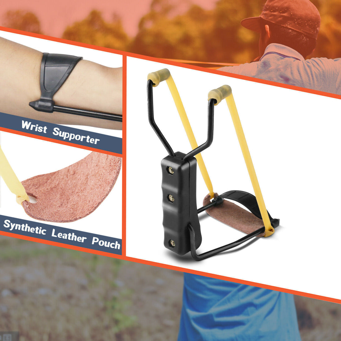 Compact Folding Slingshot For Hunting