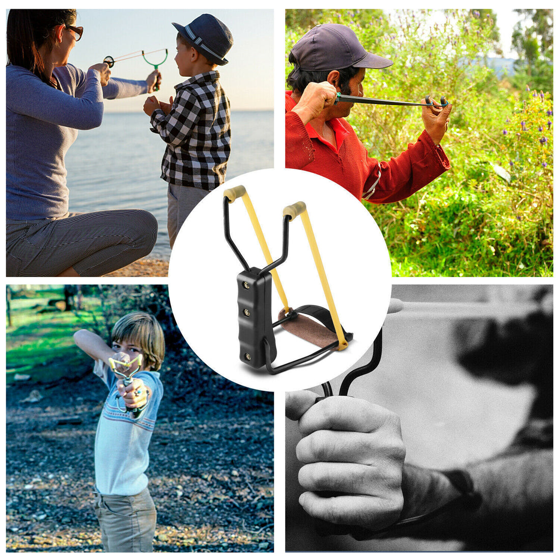 Compact Folding Slingshot For Hunting