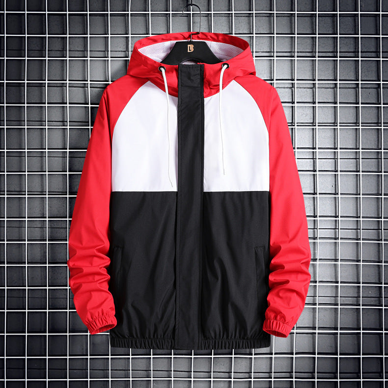 Fashionable Hooded Solid Casual Jacket