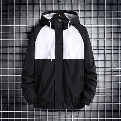 Fashionable Hooded Solid Casual Jacket