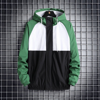Fashionable Hooded Solid Casual Jacket