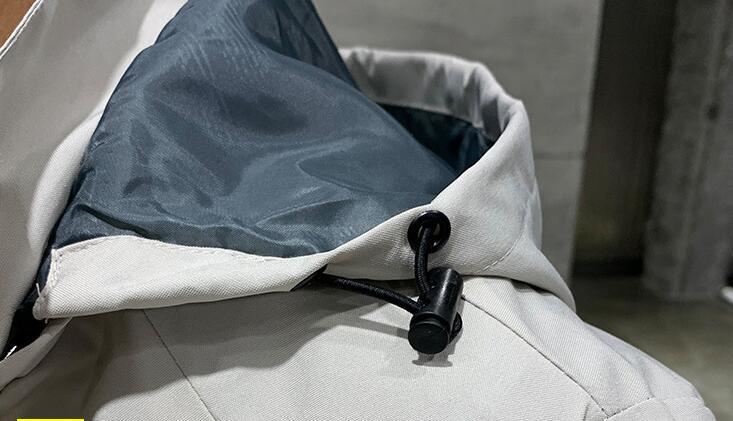 Fashionable Hooded Solid Casual Jacket